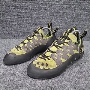 La‎ Sportiva Climbing Shoes Mens Size 7 Black Green Tarantulace Lace Up Leather